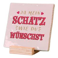 Plenty Gifts Deco Tile Ja Mein Schatz