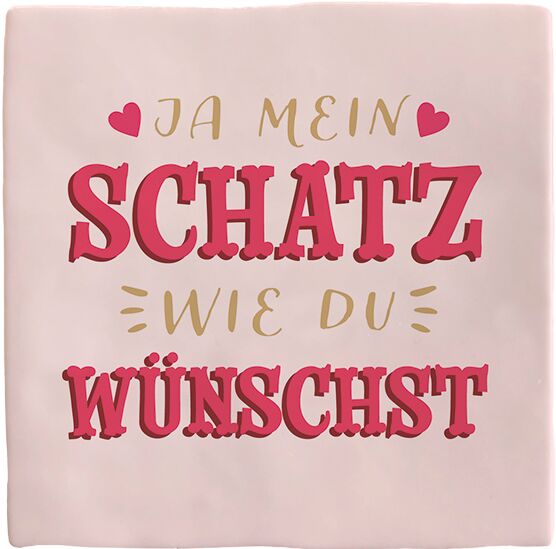 Plenty Gifts Deco Tile Ja Mein Schatz