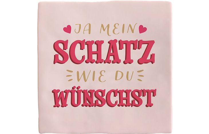 Plenty Gifts Deco Tile Ja Mein Schatz