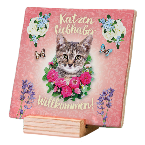 Plenty Gifts Deco Tile Katzen Liefhaber