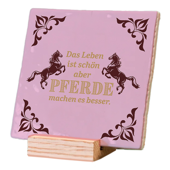 Plenty Gifts Deco Tile Pferde machen es Besser