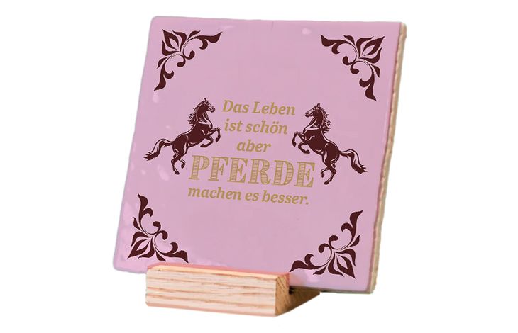Plenty Gifts Deco Tile Pferde machen es Besser