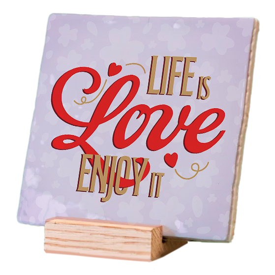 Plenty Gifts Deco Tile Life is Love