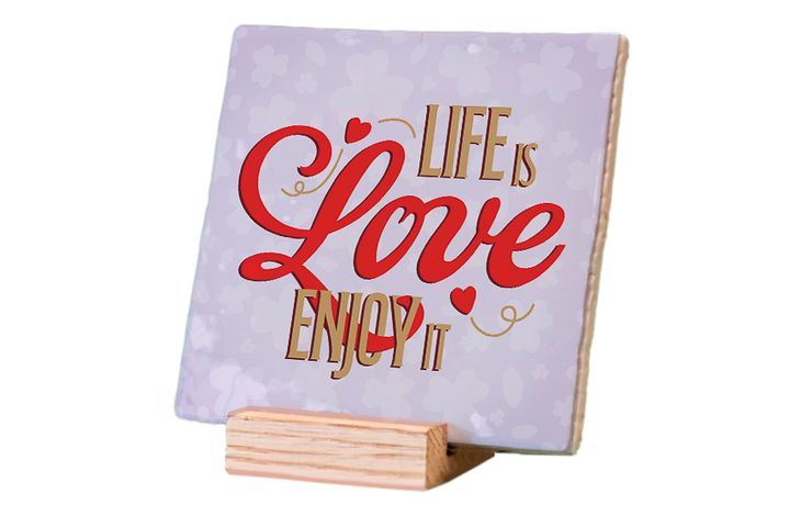 Plenty Gifts Deco Tile Life is Love