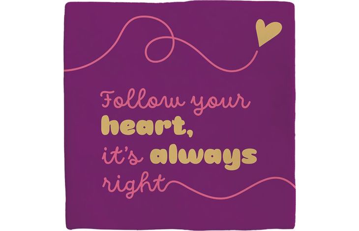 Plenty Gifts Deco Tile Follow Your Hart