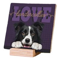 Plenty Gifts Deco Tile Border Collie Love