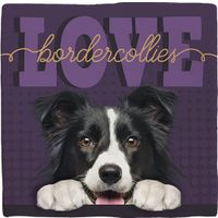 Plenty Gifts Deco Tile Border Collie Love