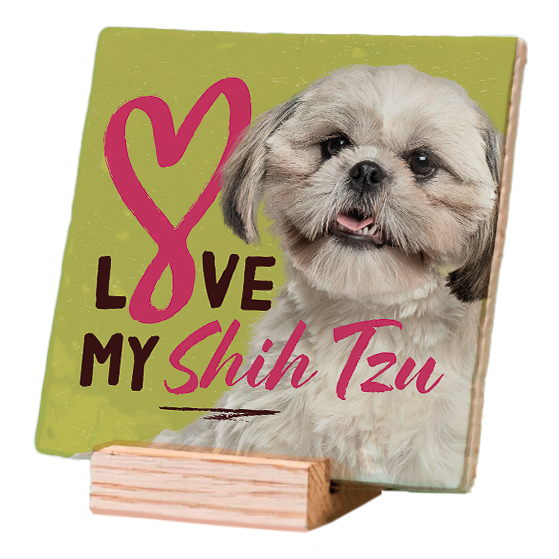 Plenty Gifts Deco Tile Shih Tzu Love