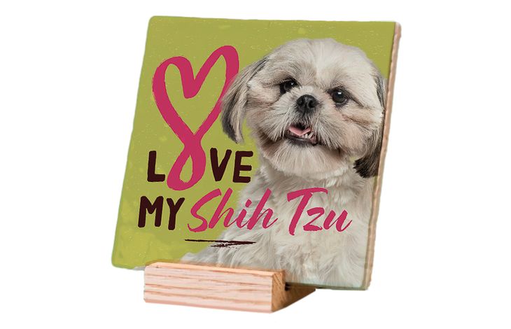 Plenty Gifts Deco Tile Shih Tzu Love