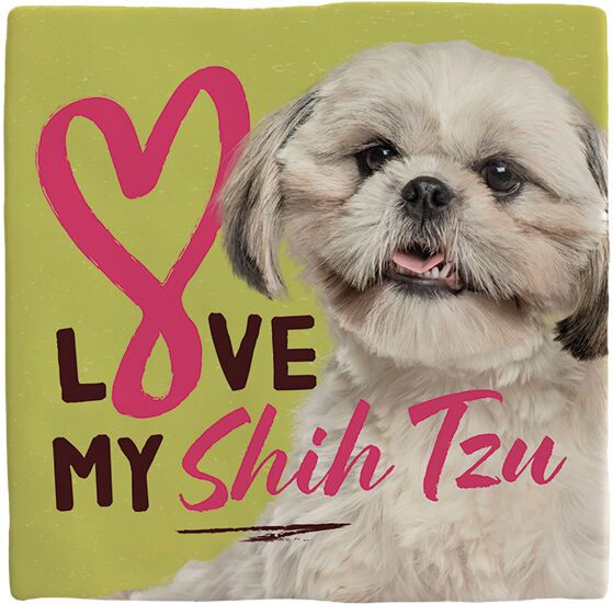 Plenty Gifts Deco Tile Shih Tzu Love
