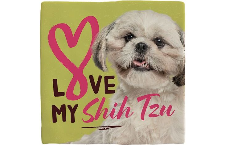 Plenty Gifts Deco Tile Shih Tzu Love