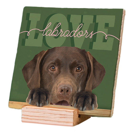 Plenty Gifts Deco Tile Labrador Love