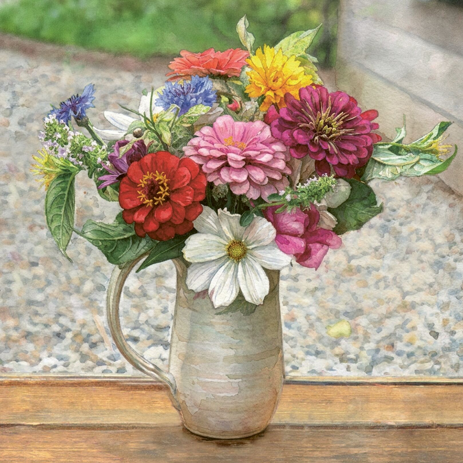 Plenty Gifts Kaart CS Flowers In Garden