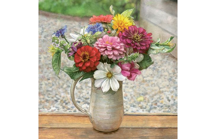 Plenty Gifts Kaart CS Flowers In Garden