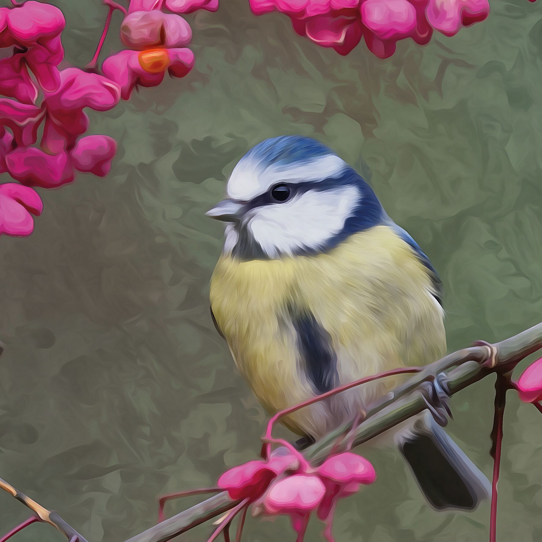 Plenty Gifts Kaart CS Blue Tit Pink