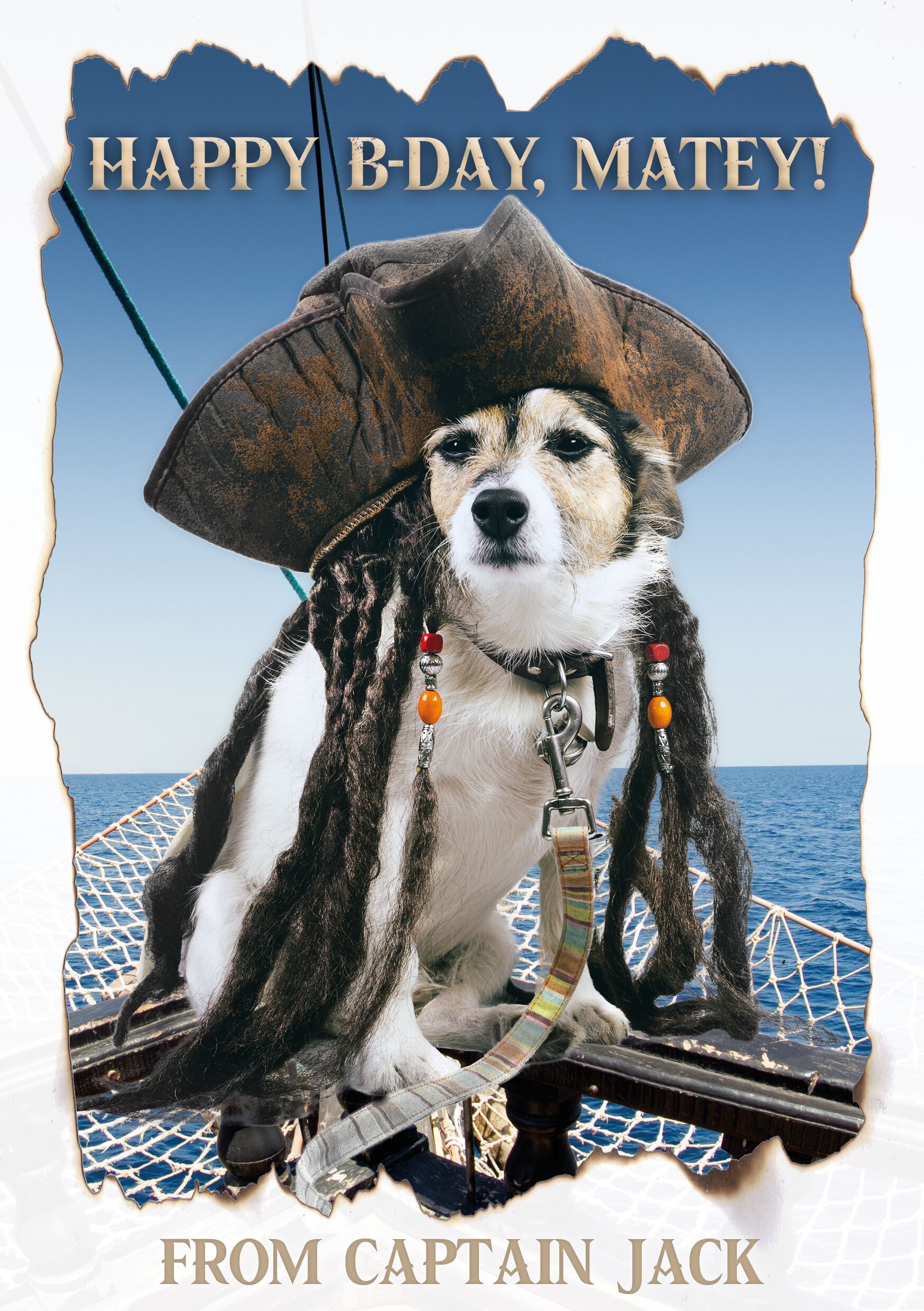 Plenty Gifts Kaart A5 Happy B-day Captain Jack (v)