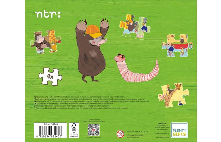 Plenty Gifts Puzzel Moffel en Piertje 4 in 1