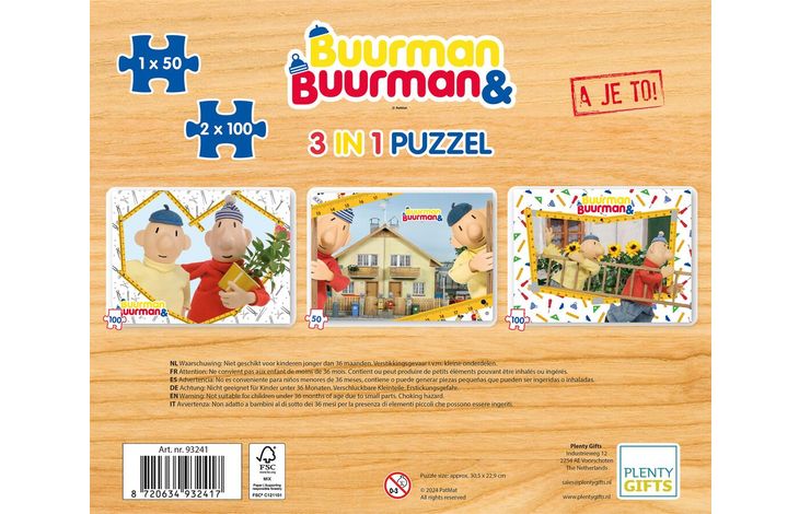 Plenty Gifts Puzzel Buurman en Buurman 3 in 1