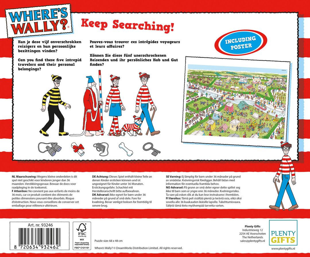Plenty Gifts Puzzel Where's Wally Campsite 1000