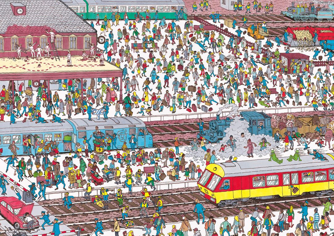 Plenty Gifts Puzzel Where's Wally Railway Station 1000