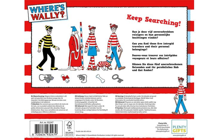 Plenty Gifts Puzzel Where's Wally Railway Station 1000