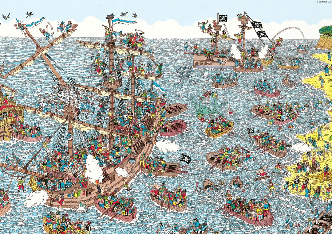 Plenty Gifts Puzzel Where's Wally Being A Pirate 1000