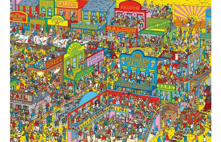 Plenty Gifts Puzzel Where's Wally Wild West 1000