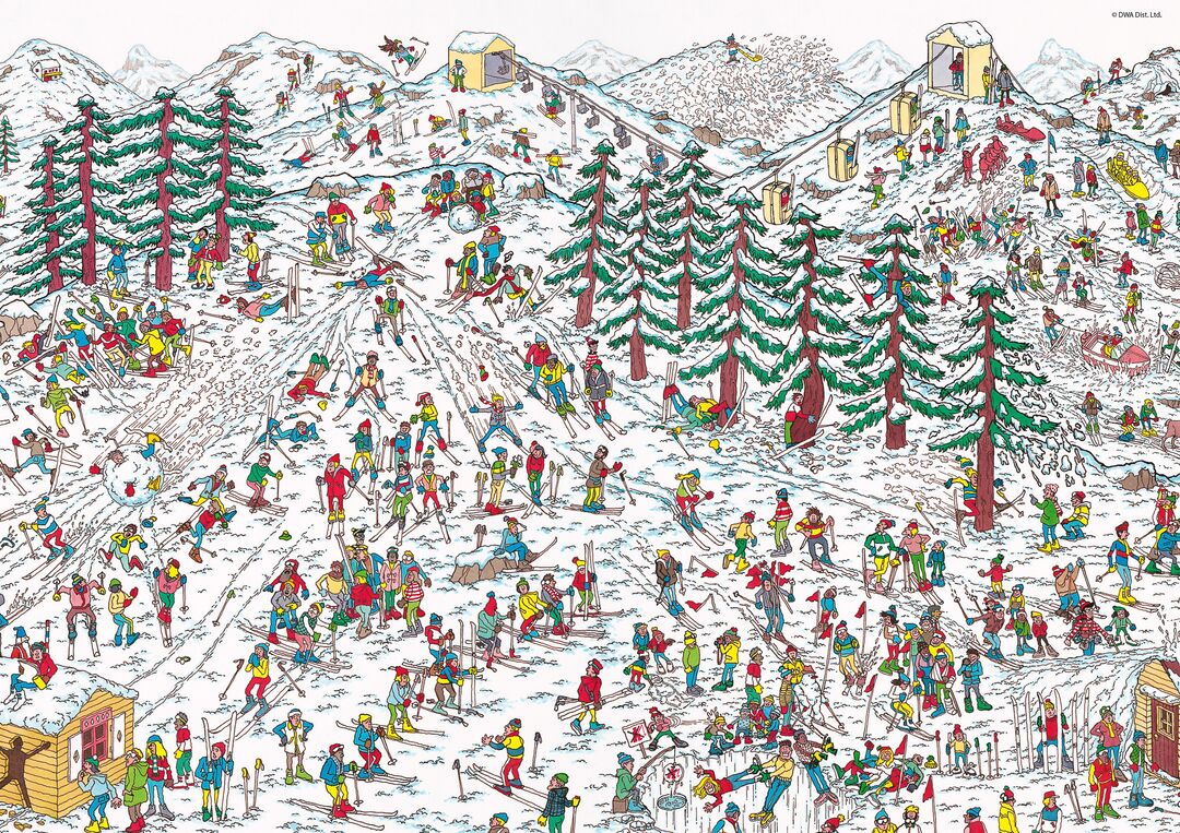 Jumbo Puzzel Xms Where's Wally Ski Slopes