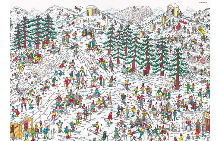 Jumbo Puzzel Xms Where's Wally Ski Slopes