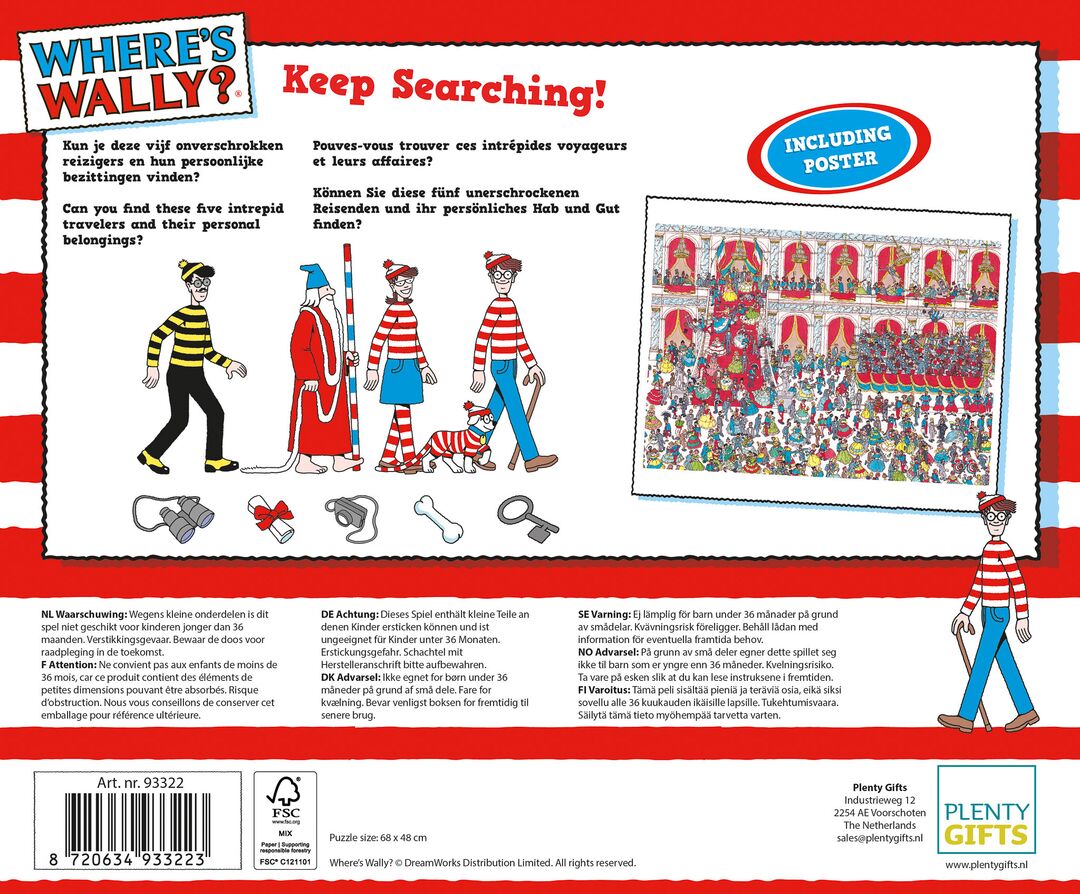 Plenty Gifts Puzzel Where's Wally Having A Ball 1000