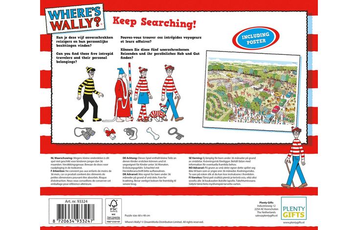 Plenty Gifts Puzzel Where's Wally Safari Park 1000