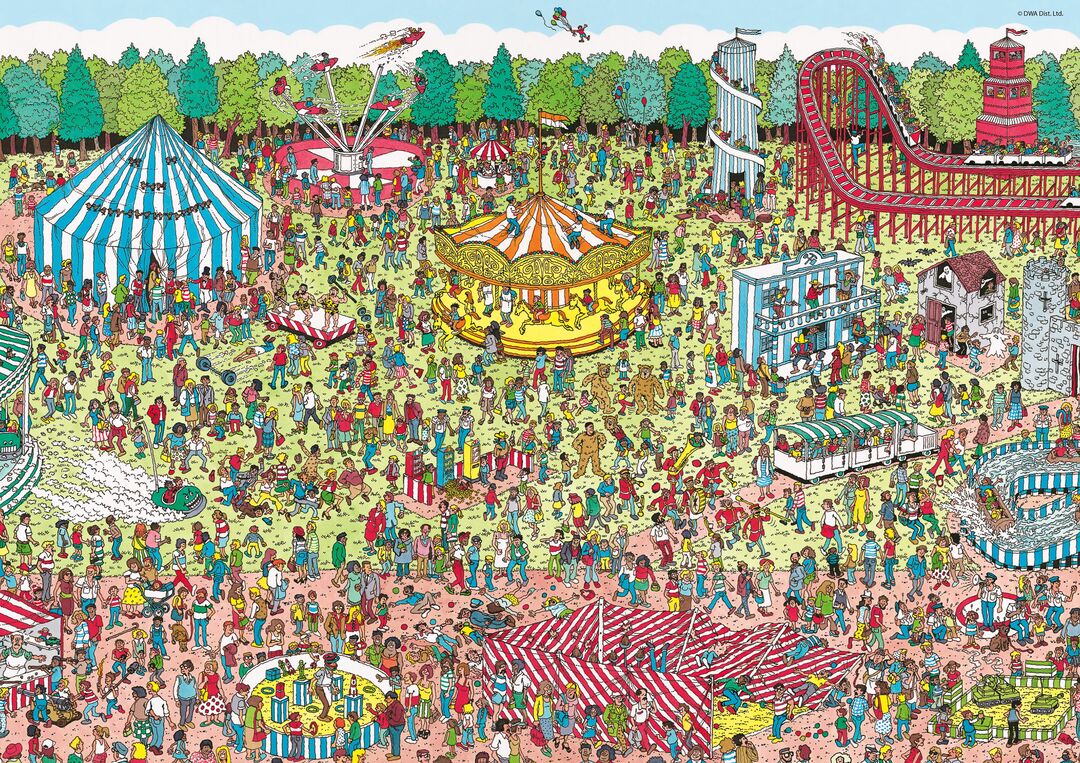 Plenty Gifts Puzzel Where's Wally Fairground 1000