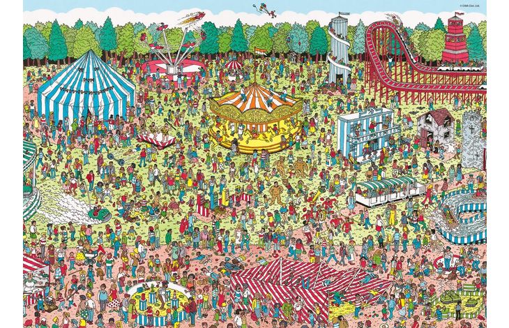 Plenty Gifts Puzzel Where's Wally Fairground 1000