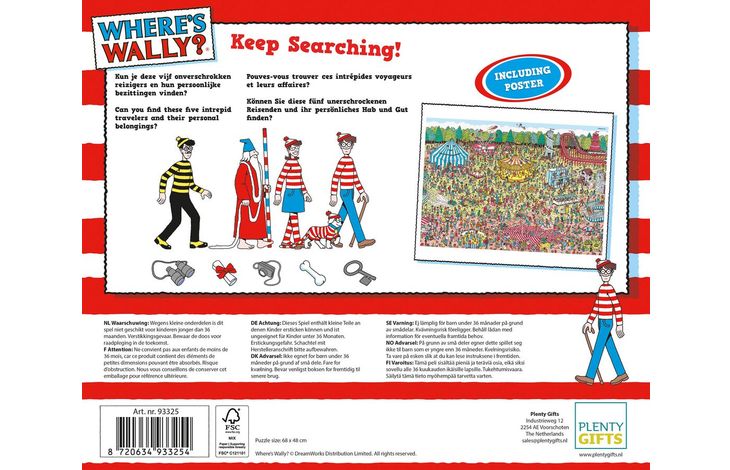 Plenty Gifts Puzzel Where's Wally Fairground 1000
