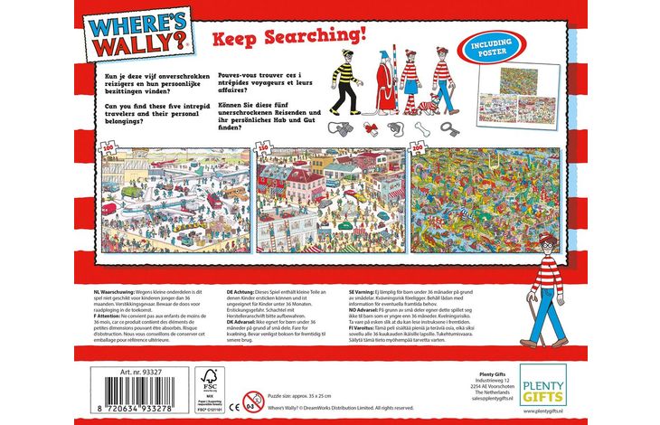 Plenty Gifts Puzzel Where's Wally 3 in 1