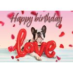 Kaart A5 Happy Birthday Love (h)