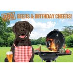Kaart A5 BBQ Birthday Labrador (h)