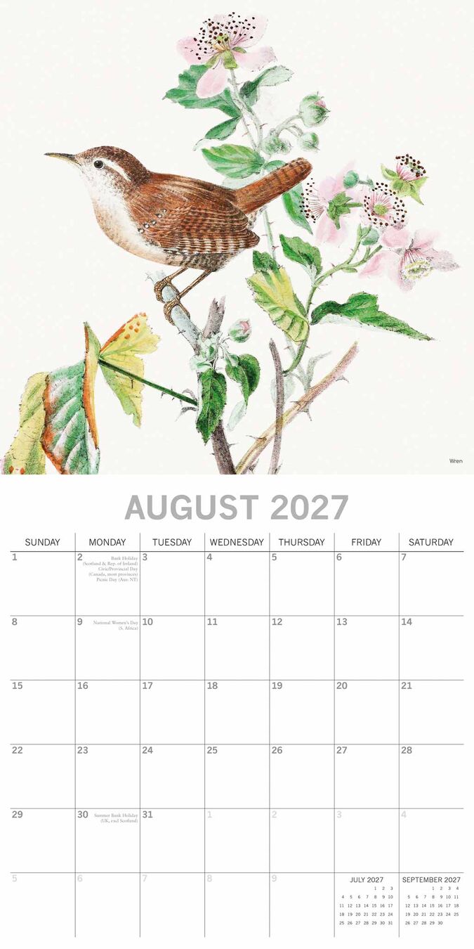 The Gifted Stationery Kalender 27 Garden Birds gtd