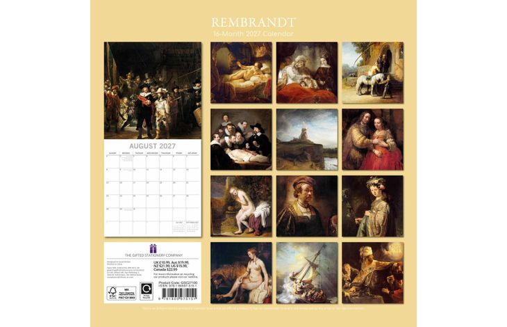 The Gifted Stationery Kalender 27 Rembrandt gtd