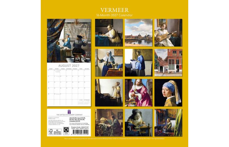 The Gifted Stationery Kalender 27 Vermeer gtd