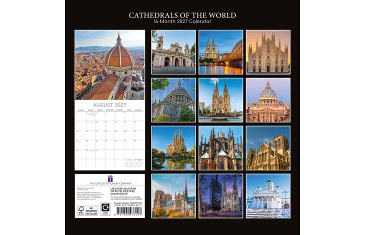 The Gifted Stationery Kalender 27 Cathedrals gtd