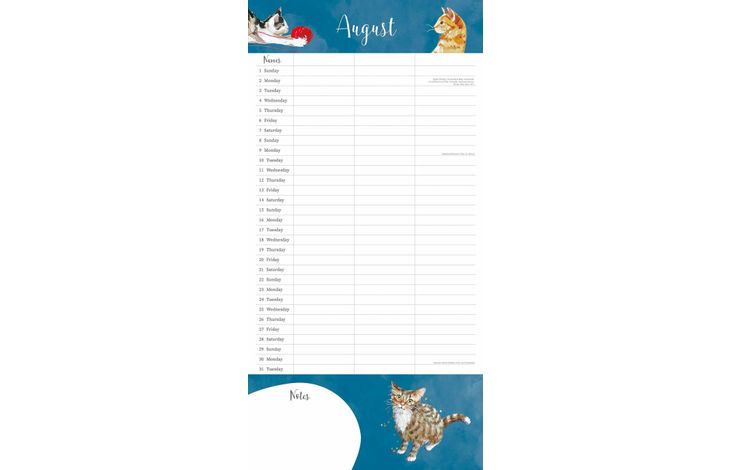 The Gifted Stationery Kalender 27 Cat Lovers Org gtd