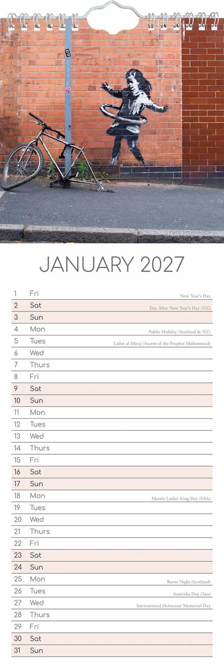 The Gifted Stationery Sl Kalender 27 Banksy gtd