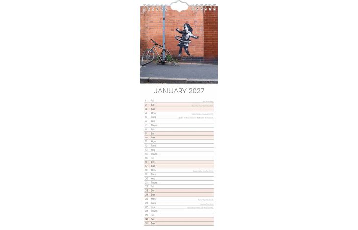 The Gifted Stationery Sl Kalender 27 Banksy gtd