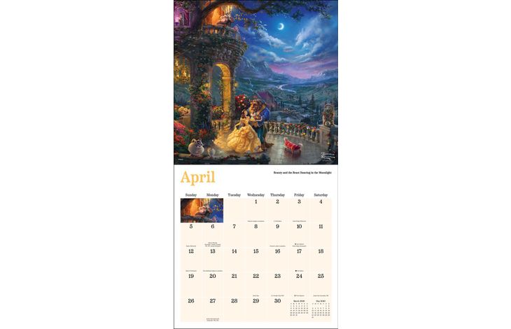 Flame Tree Publishing Kalender 26 Disney Dreams Kinkade amp