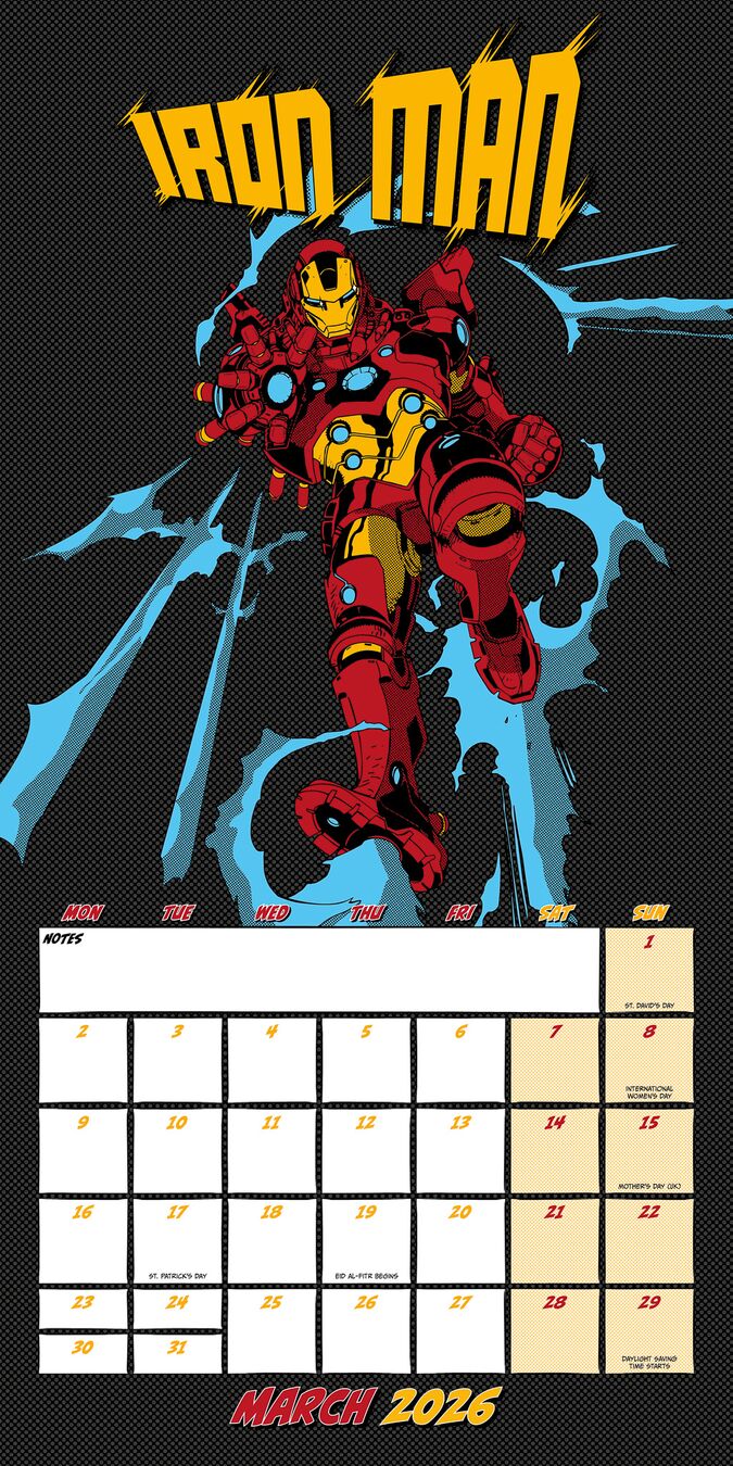 Danilo Kalender 26 Marvel Comics dnl