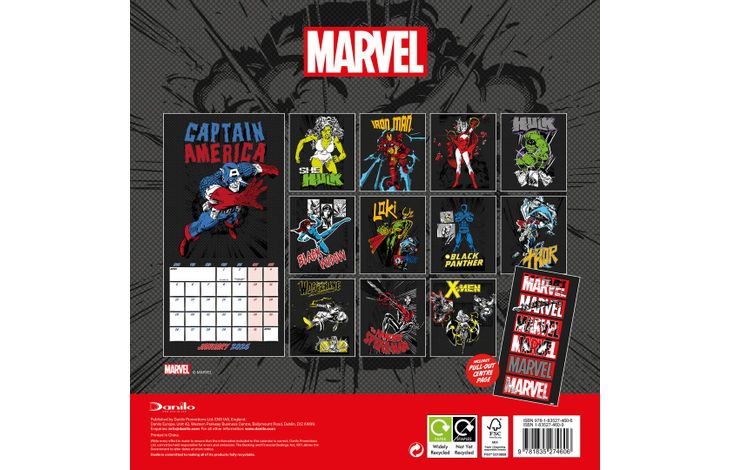 Danilo Kalender 26 Marvel Comics dnl