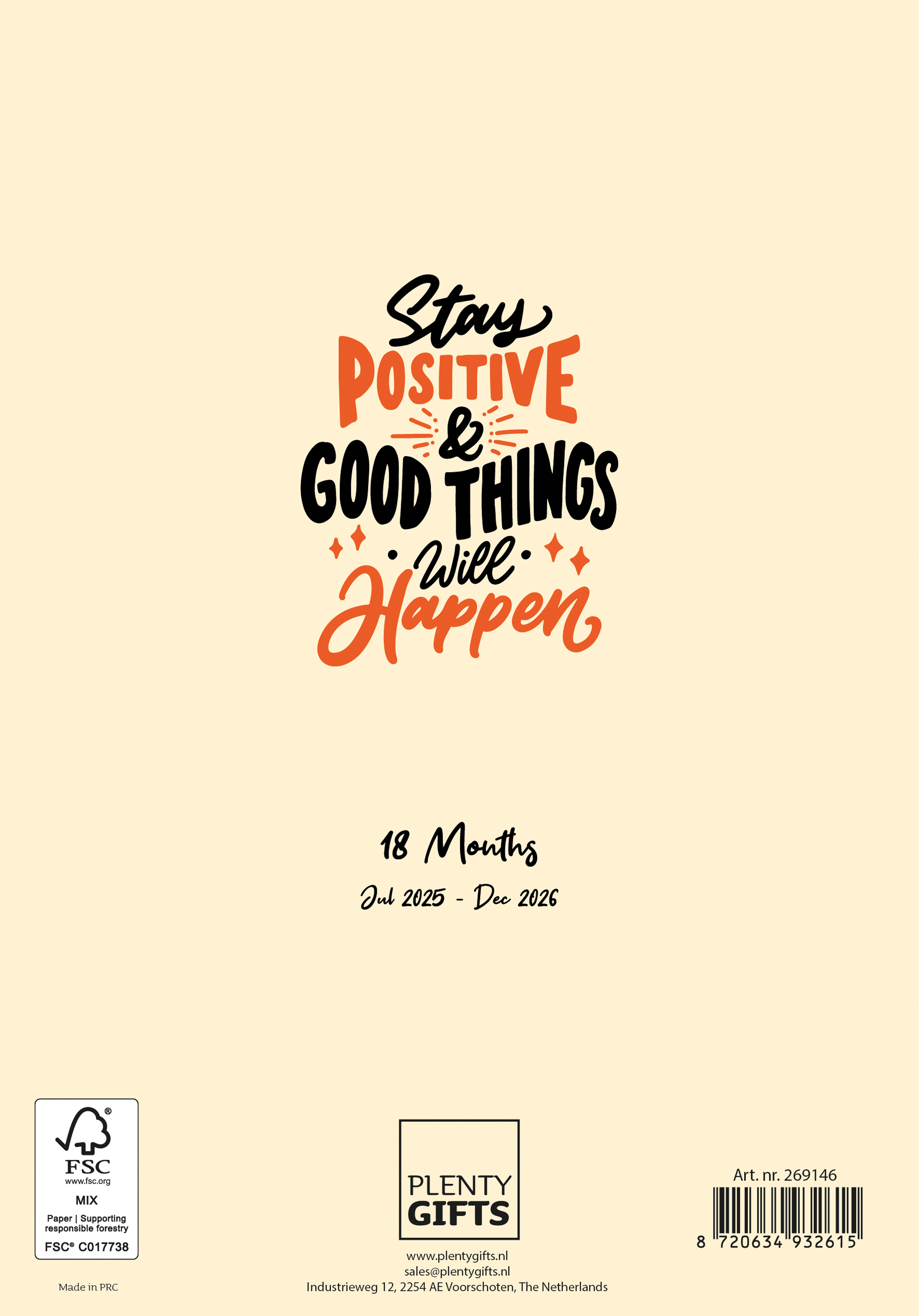 Plenty Gifts Agenda 26 Stay Positive pg