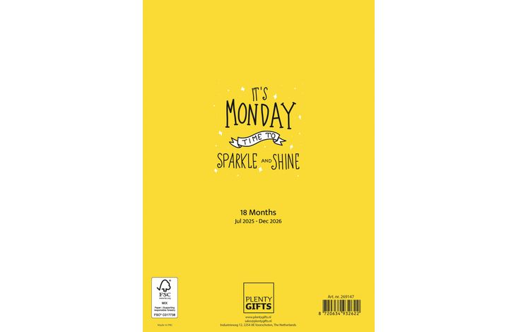 Plenty Gifts Agenda 26 Monday Sparkle Shine pg