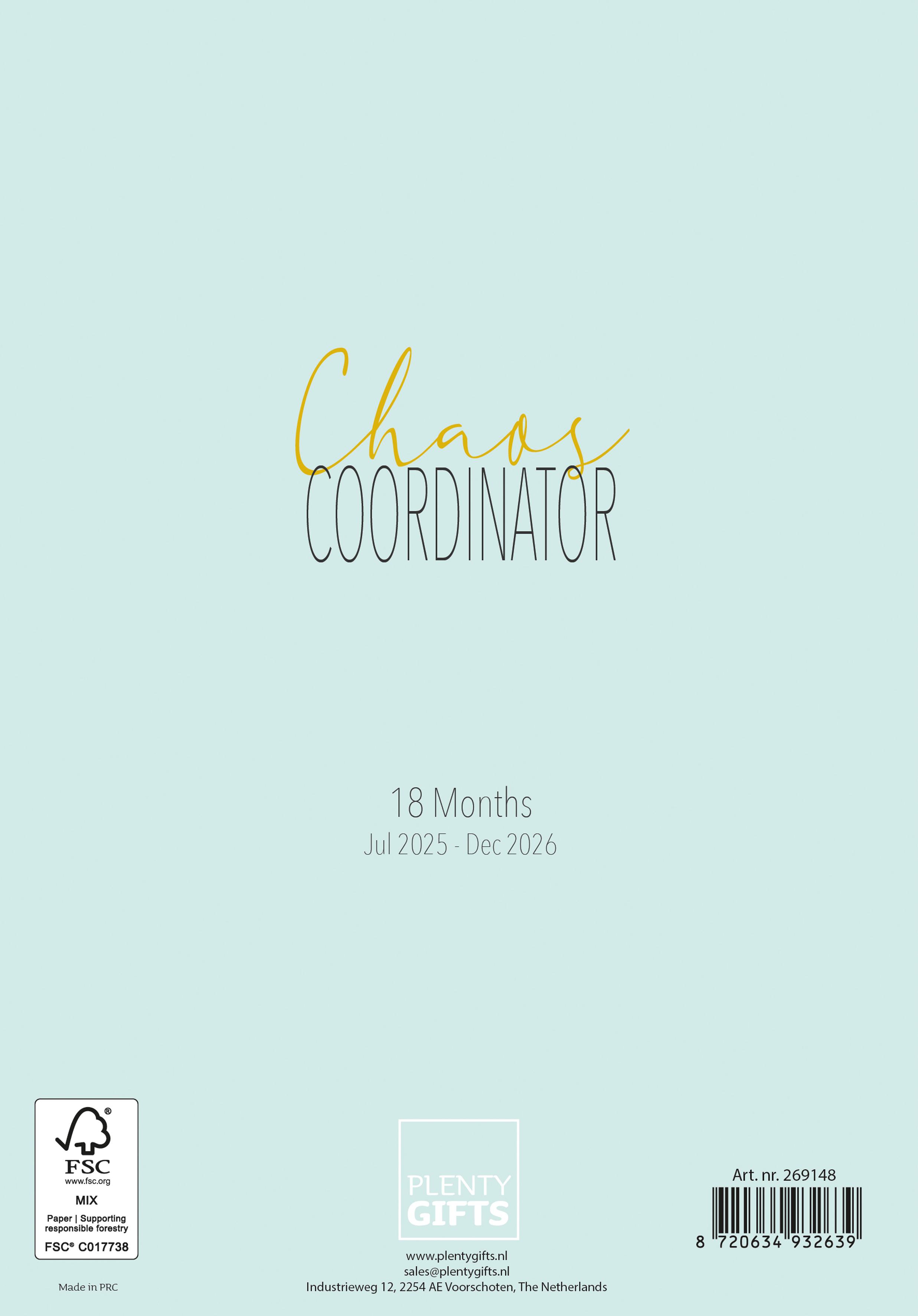 Plenty Gifts Agenda 26 Chaos Coordinator pg